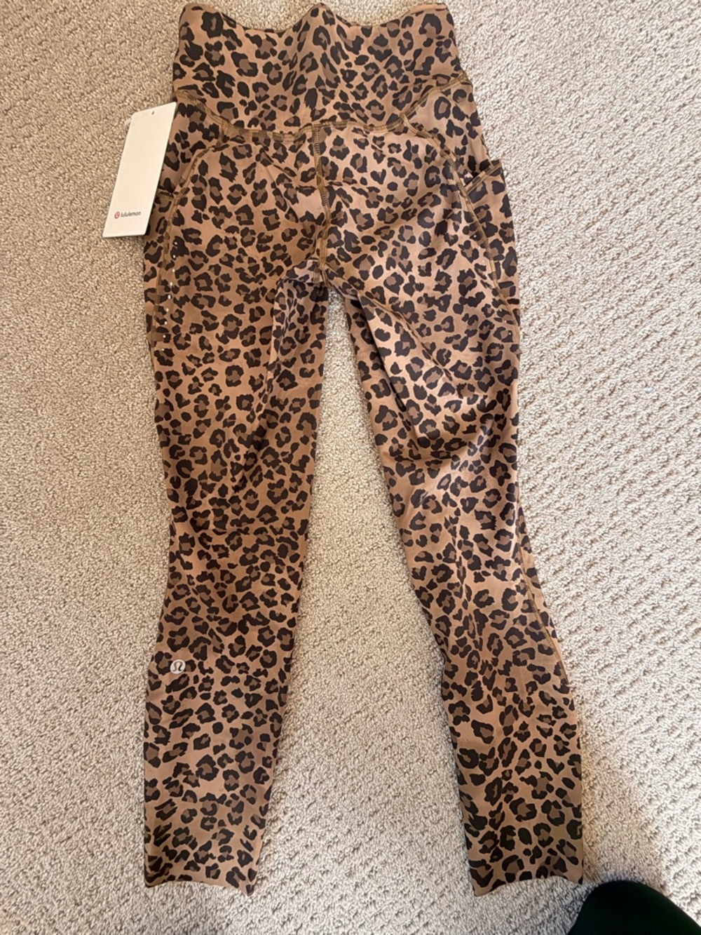 lululemon athletica Leopard Print High-Rise Leggings in Tan and Black